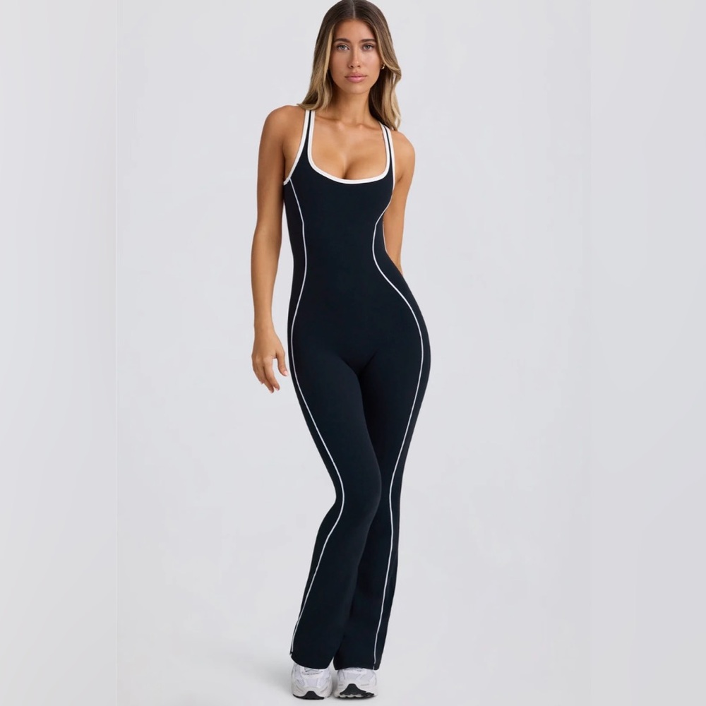 Oh Polly active black jumpsuit (S) NWOT